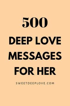 Deep message for her